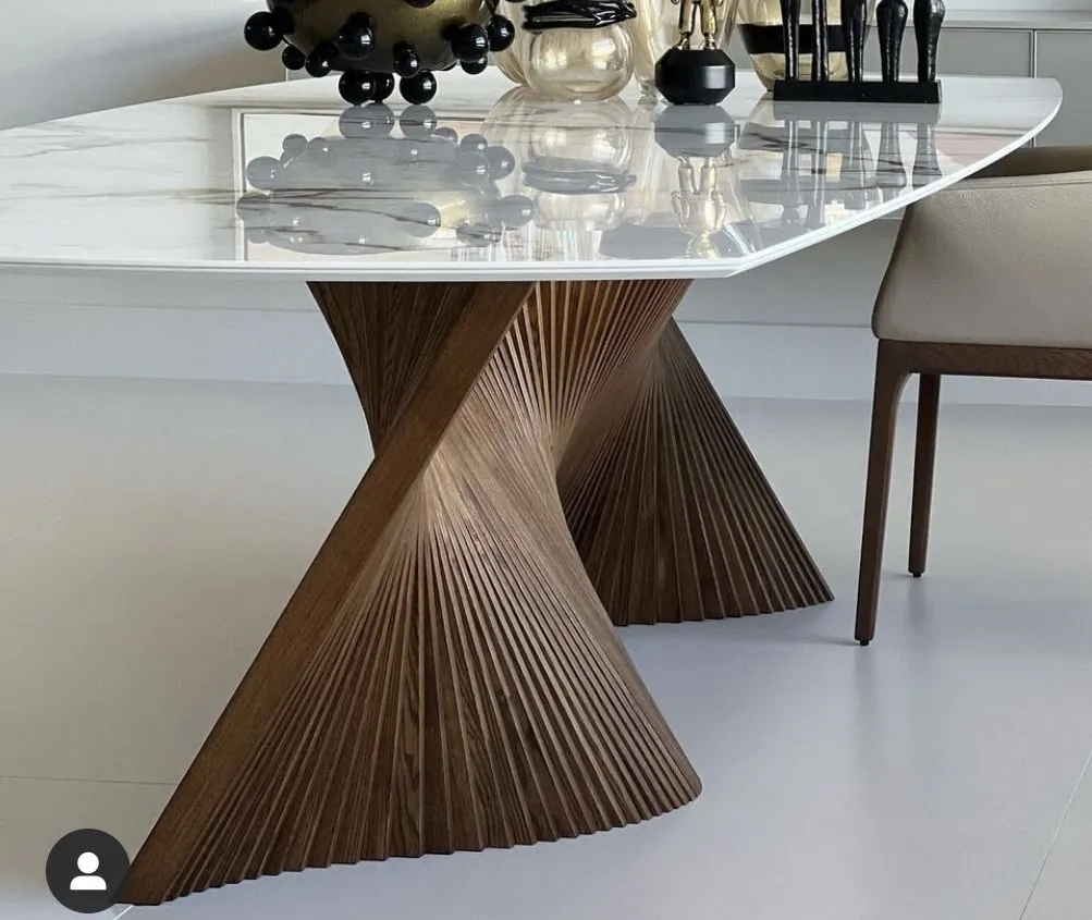 Dining Table 08 — custom dining table made to order by Woodflex Designs, Surat
