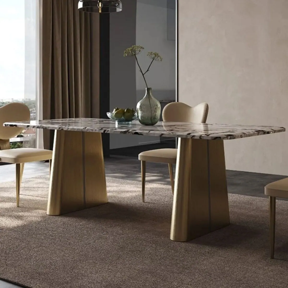 Dining Table 17 — custom dining table made to order by Woodflex Designs, Surat