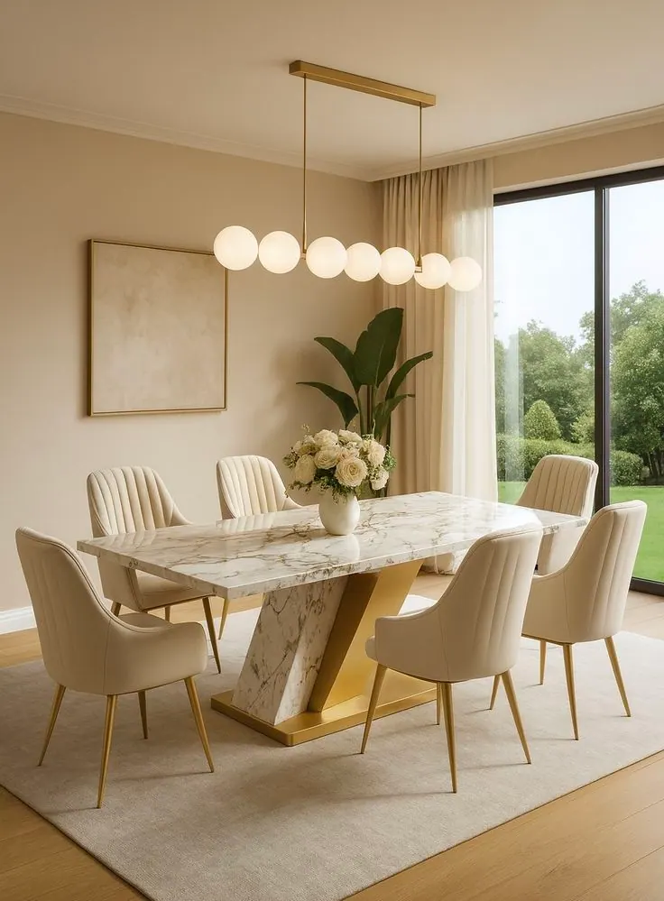 Dining Table 19 — custom dining table made to order by Woodflex Designs, Surat