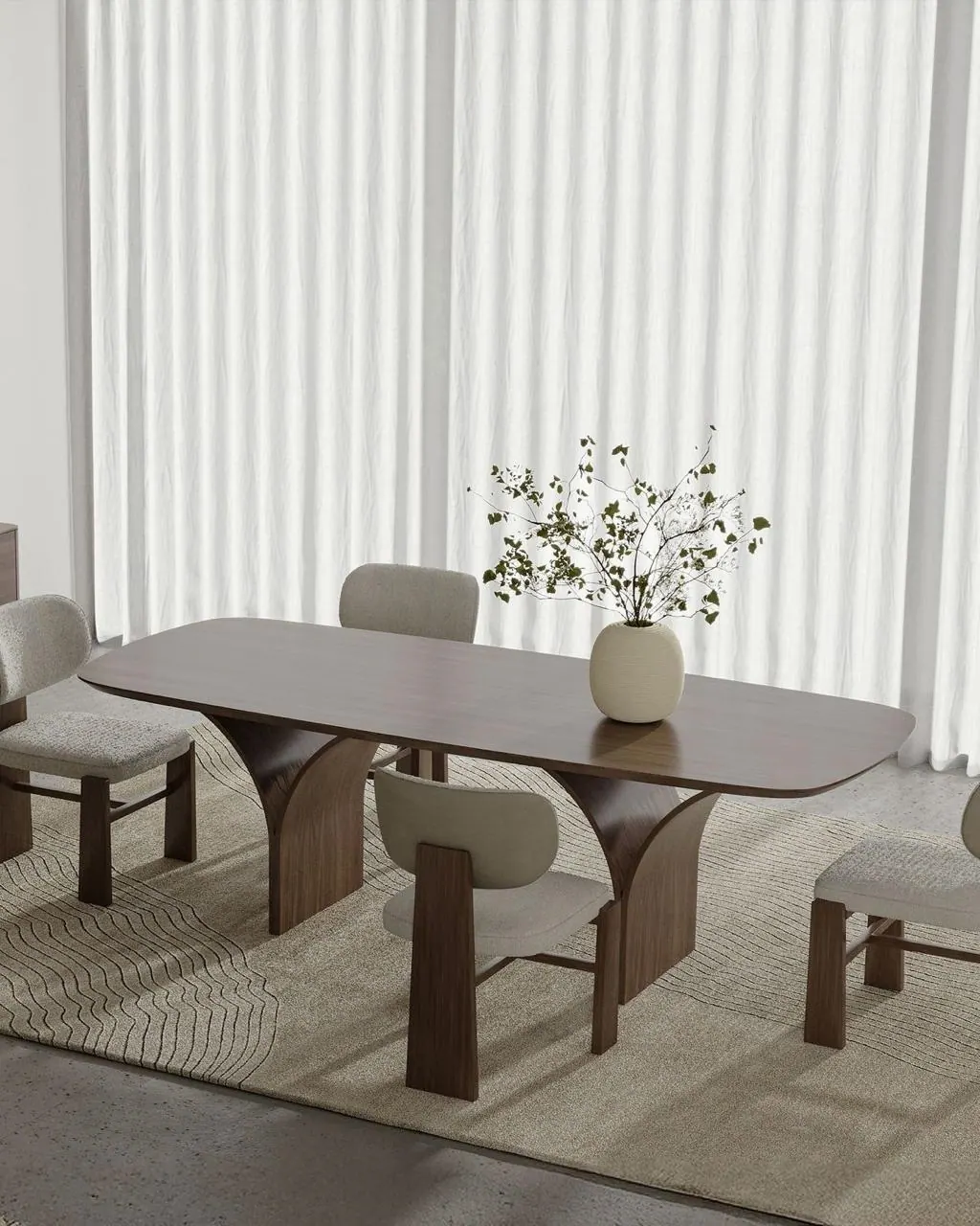 Dining Table 27 — custom dining table made to order by Woodflex Designs, Surat