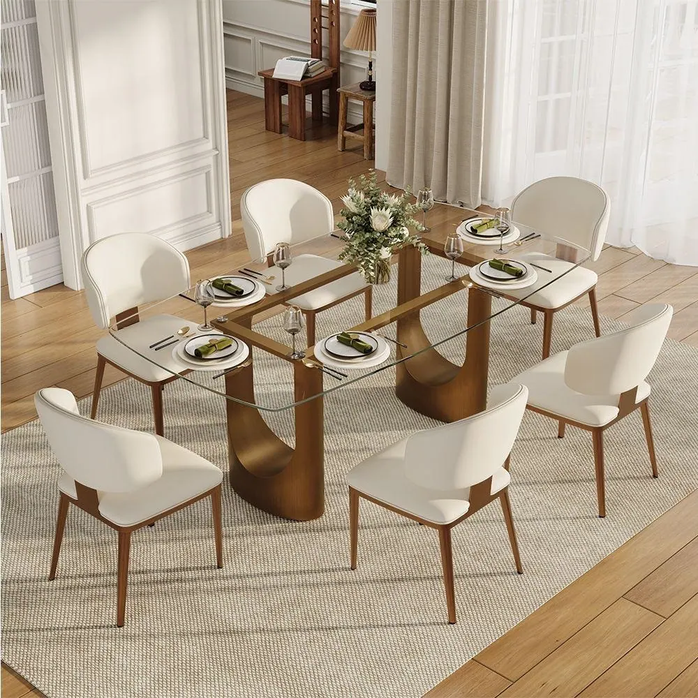 Dining Table 28 — custom dining table made to order by Woodflex Designs, Surat