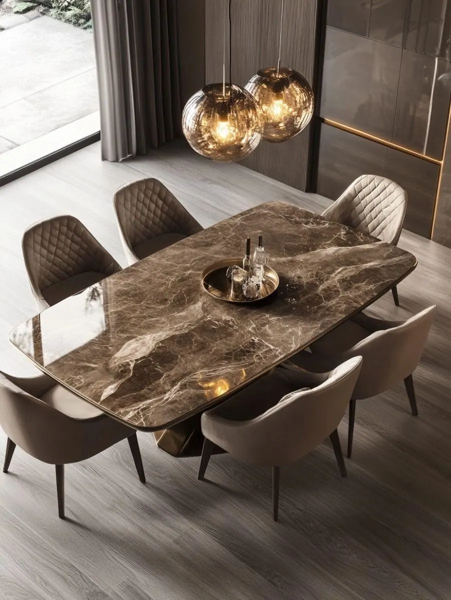 Dining Table 29 — custom dining table made to order by Woodflex Designs, Surat