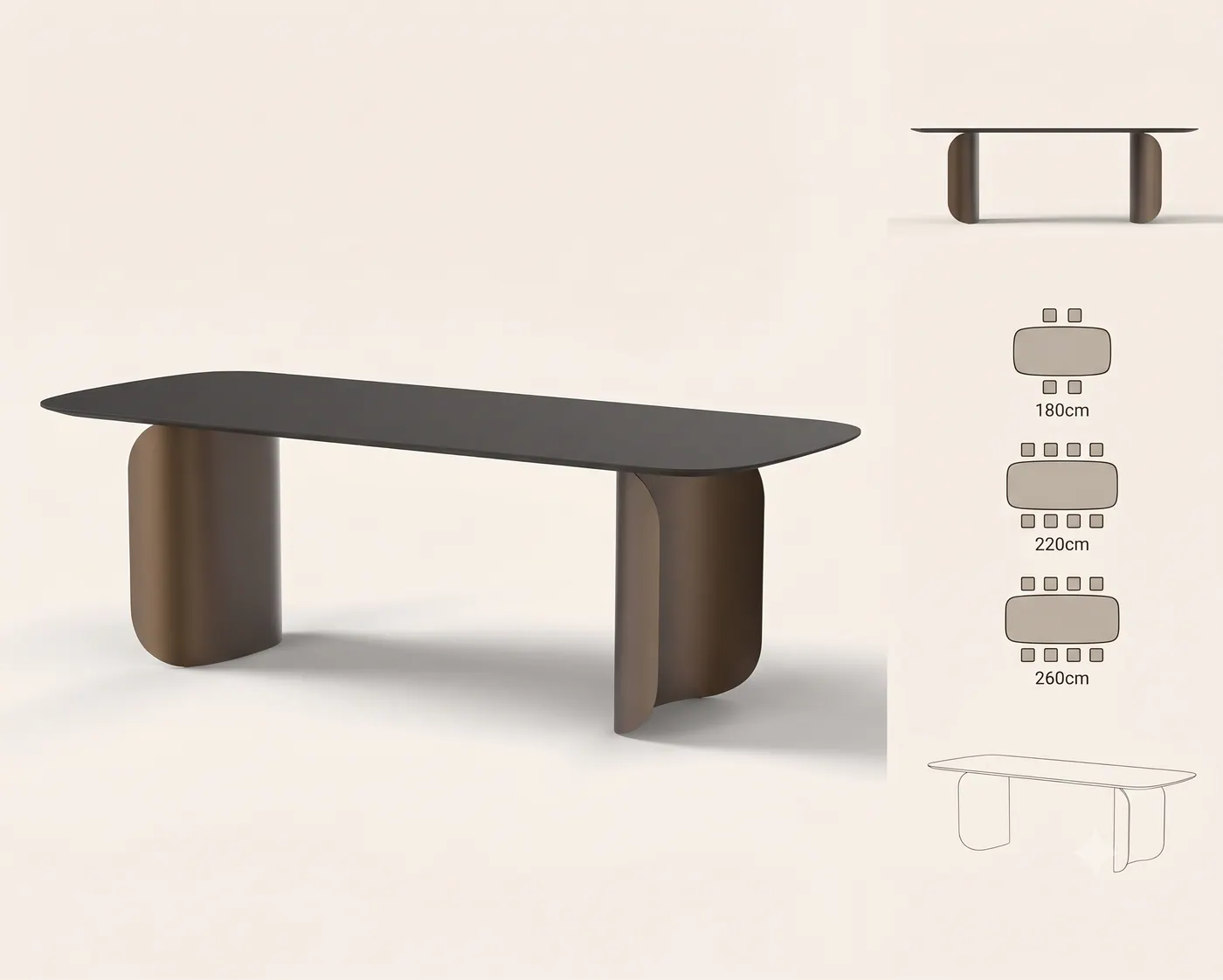 Dining Table 36 — custom dining table made to order by Woodflex Designs, Surat