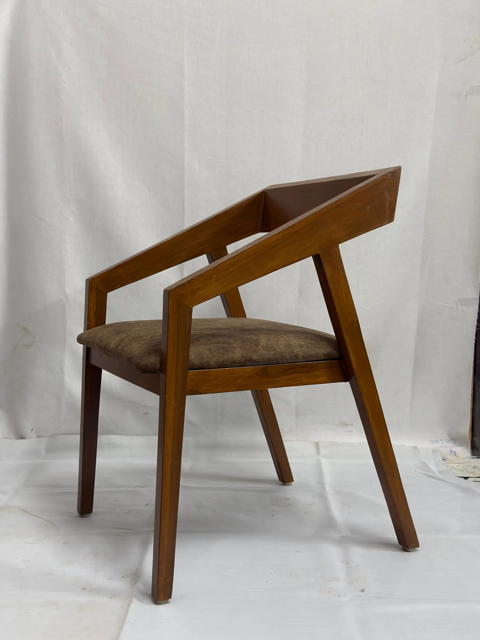Custom chair built by Woodflex Designs, photographed in our Surat workshop