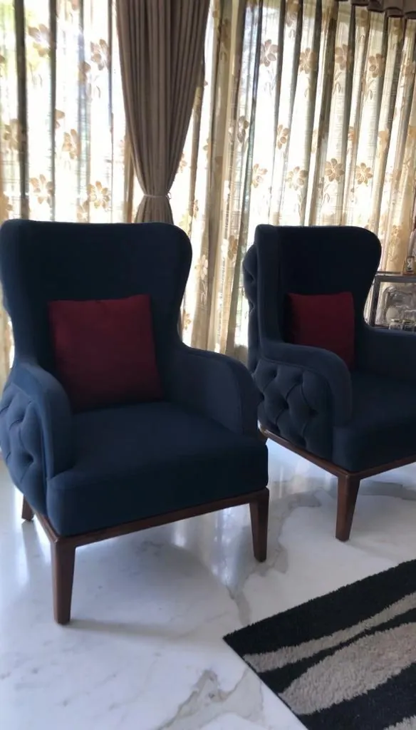 Custom chair made by Woodflex Designs, photographed in a client's home