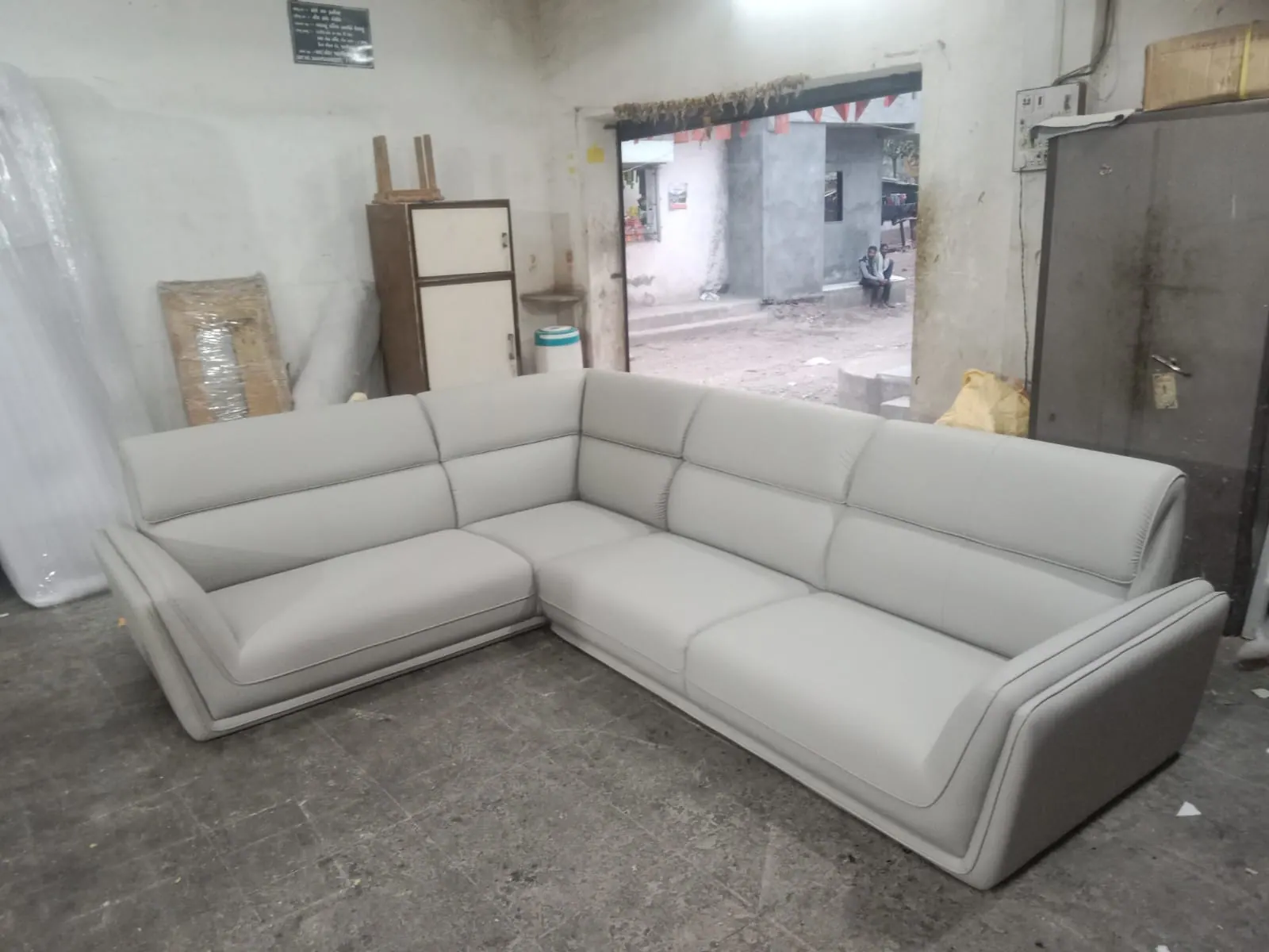 Custom sofa made by Woodflex Designs, photographed in a client's home