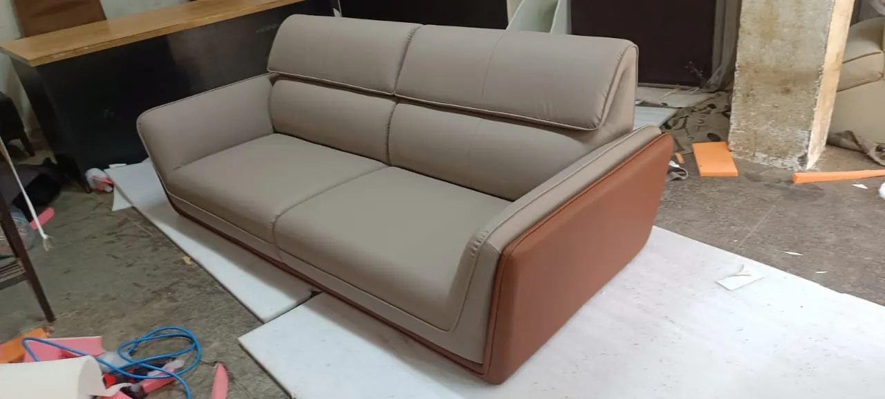 Custom sofa made by Woodflex Designs, photographed in a client's home