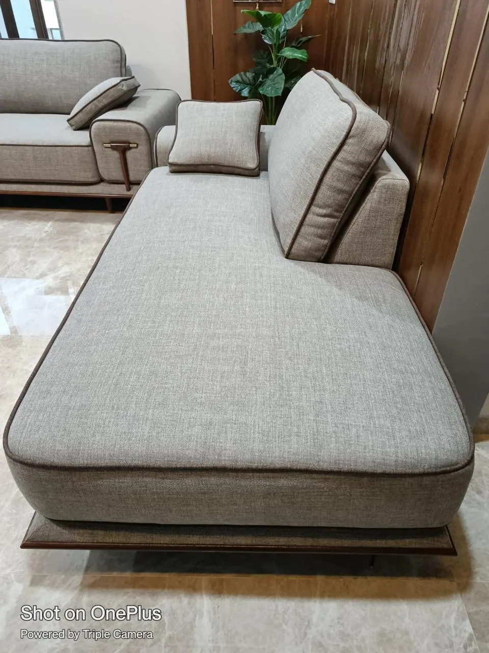 Custom sofa made by Woodflex Designs, photographed in a client's home