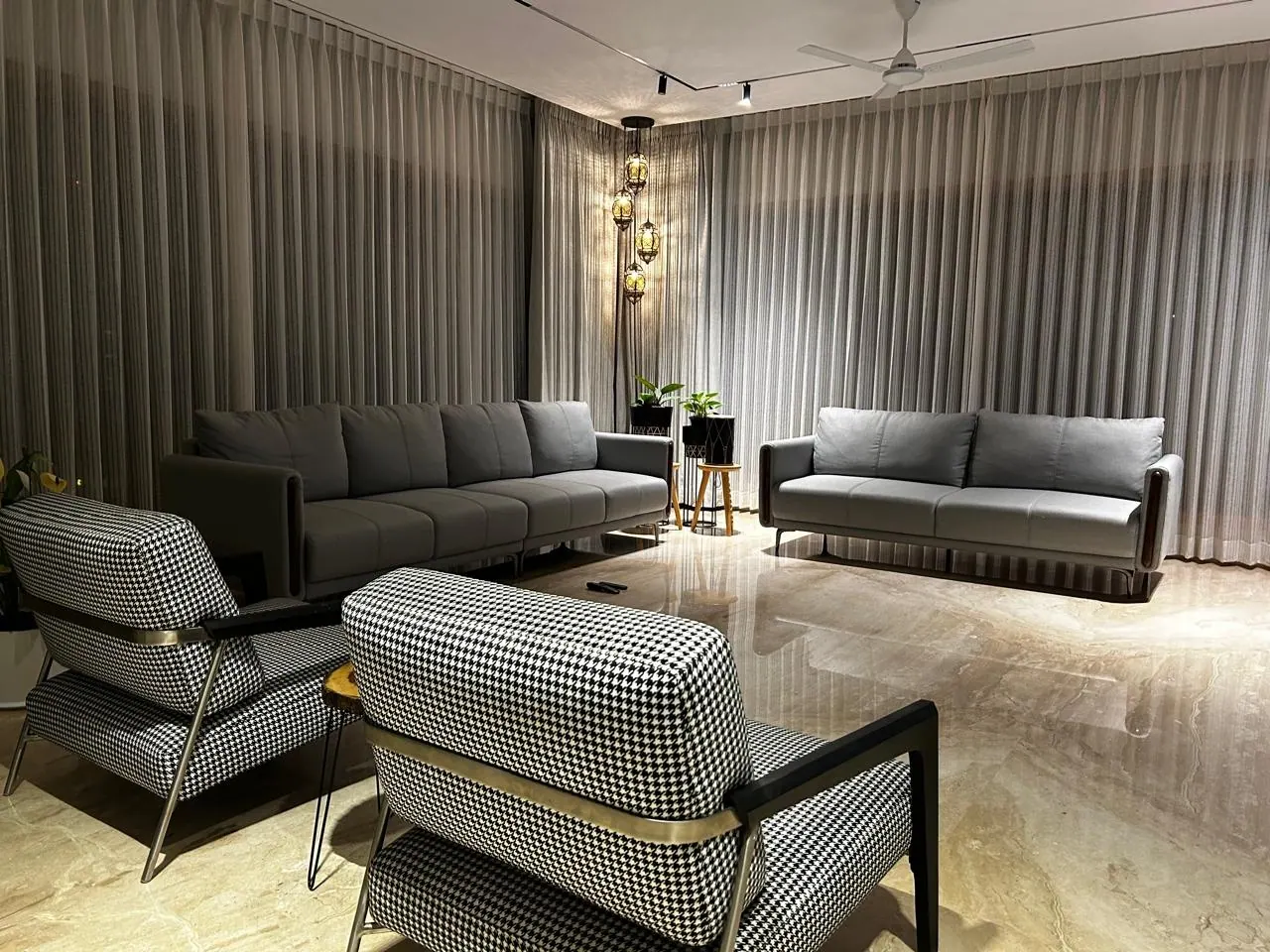 Custom sofa made by Woodflex Designs, photographed in a client's home